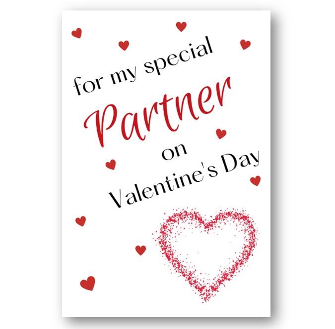 Second Ave Partner Valentine Card Cute Romantic Heart Card - Design 8