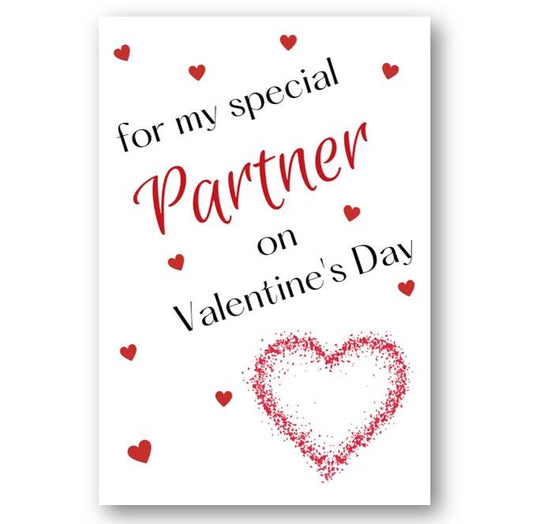 Second Ave Partner Valentine Card Cute Romantic Heart Card - Design 8