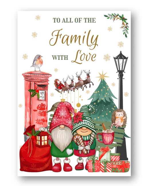 Second Ave All the Family Christmas Winter Postbox Xmas Holiday Festive Greetings Card