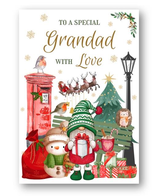 Second Ave Grandad Christmas Winter Postbox Xmas Holiday Festive Greetings Card