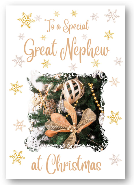 Second Ave Great Nephew Christmas Gold Decoration Xmas Holiday Festive Greetings Card