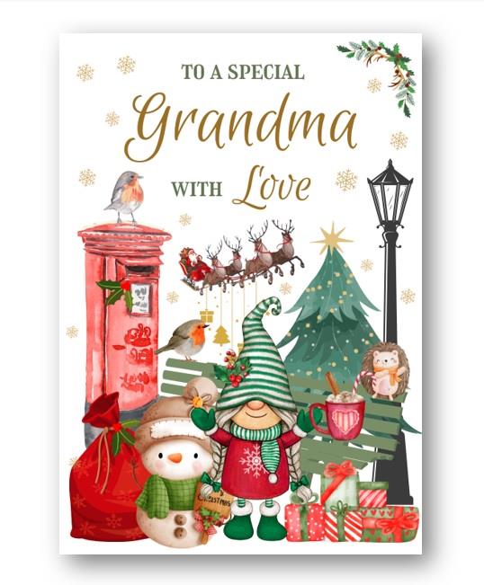 Second Ave Grandma Christmas Winter Postbox Xmas Holiday Festive Greetings Card