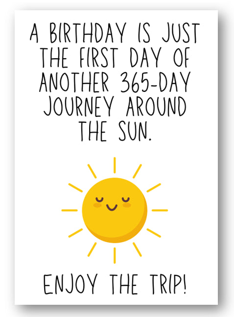 Second Ave Positive Trip Around The Sun Happy Birthday Card