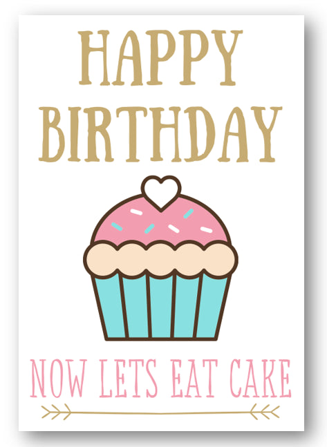 Second Ave Now Let's Eat Cake Happy Birthday Card