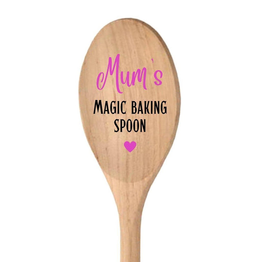 Second Ave Mum's Magic Baking Spoon 12" Wooden Spoon Chef Novelty Mother's Day Birthday Christmas Gift