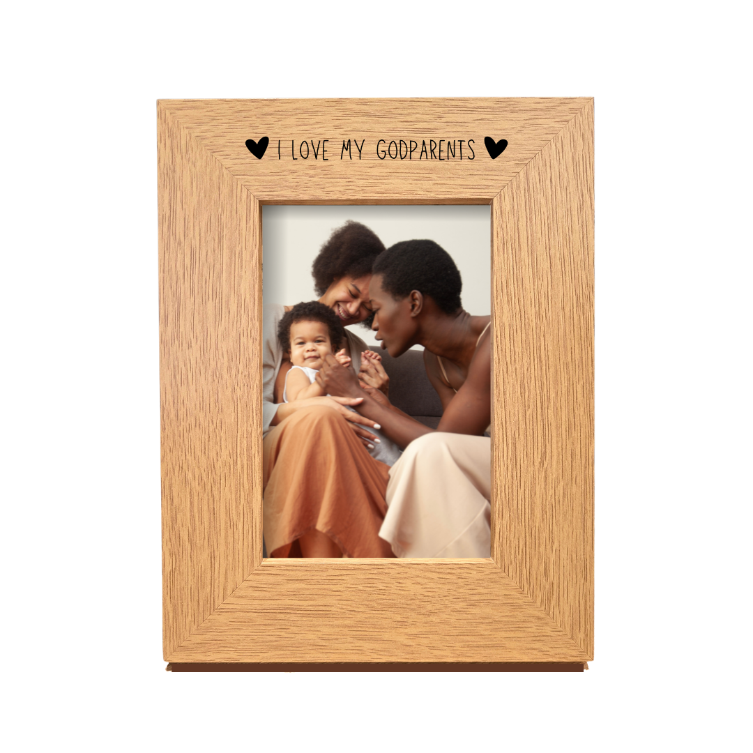 Second Ave Oak 6x4 Portrait Picture Photo Frame I Love My Godparents Gift