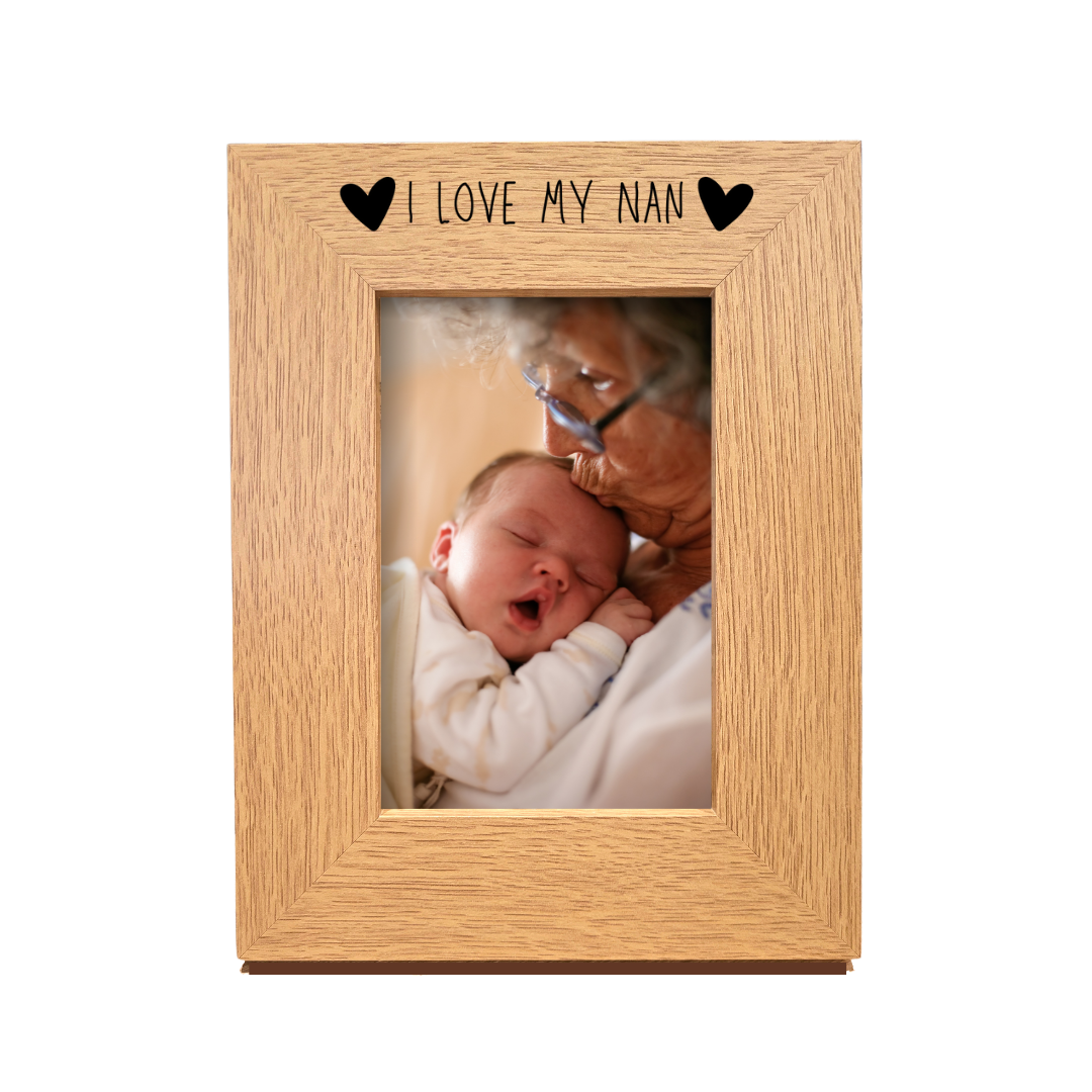 Second Ave Oak 6x4 Portrait Picture Photo Frame I Love My Nan Gift Mother's Day