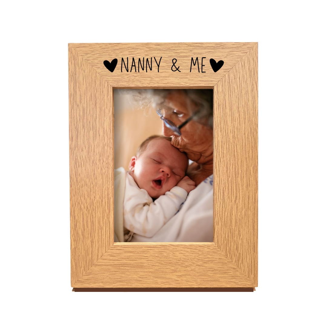 Second Ave Oak 6x4 Portrait Picture Photo Frame Nanny & Me Gift Mother's Day