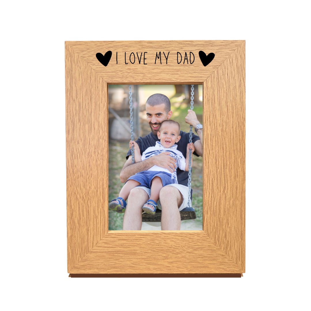 Second Ave Oak 6x4 Portrait Picture Photo Frame I Love My Dad Gift Father's Day