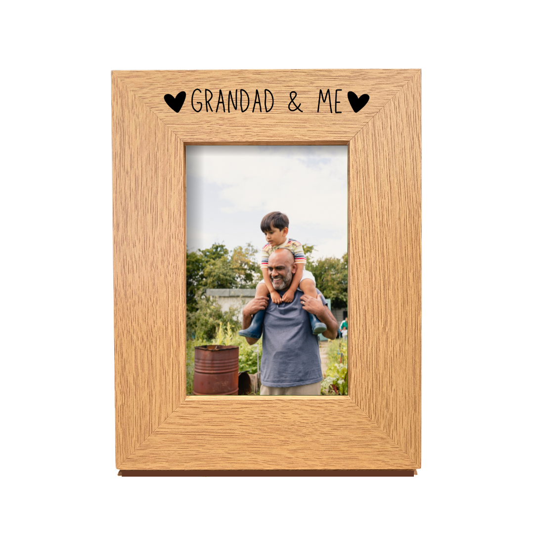 Second Ave Oak 6x4 Portrait Picture Photo Frame Grandad & Me Gift Father's Day