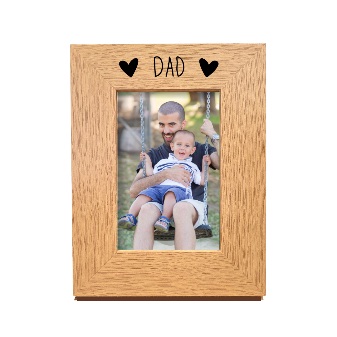 Second Ave Oak 6x4 Portrait Picture Photo Frame Dad Heart Gift Father's Day