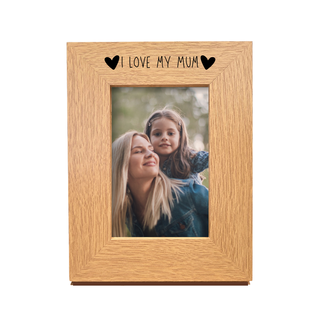 Second Ave Oak 6x4 Portrait Picture Photo Frame I Love My Mum Gift Mother's Day