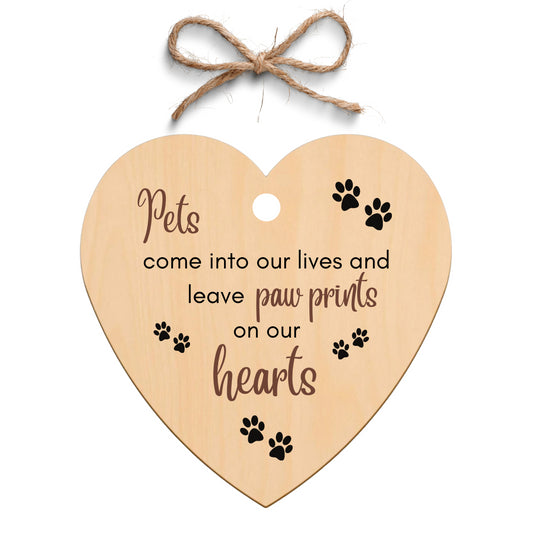 Second Ave Pet Remembrance Wooden Hanging Heart Christmas Xmas Tree Decoration Bauble