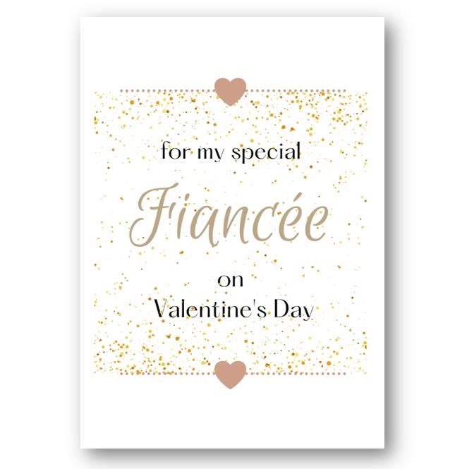 Second Ave Fiancée Valentine Card Cute Romantic Heart Card - Design 4