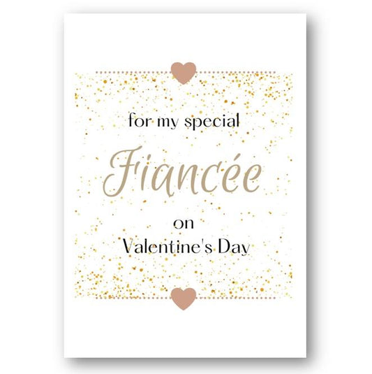 Second Ave Fiancée Valentine Card Cute Romantic Heart Card - Design 4