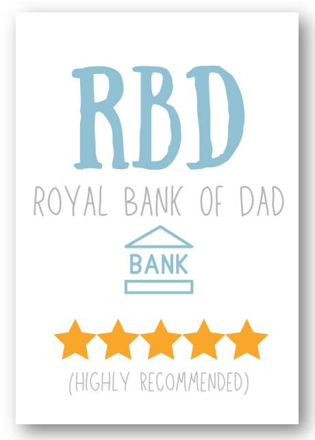 Second Ave Funny Royal Bank of Dad Birthday Father's Day Card