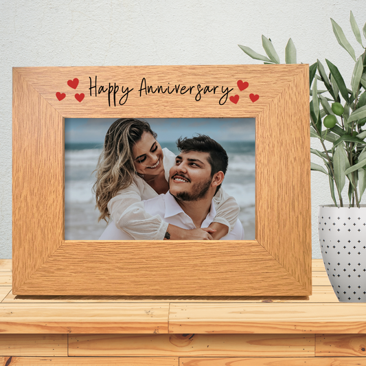 Second Ave Happy Anniversary Oak 6x4 Landscape Picture Photo Frame Gift