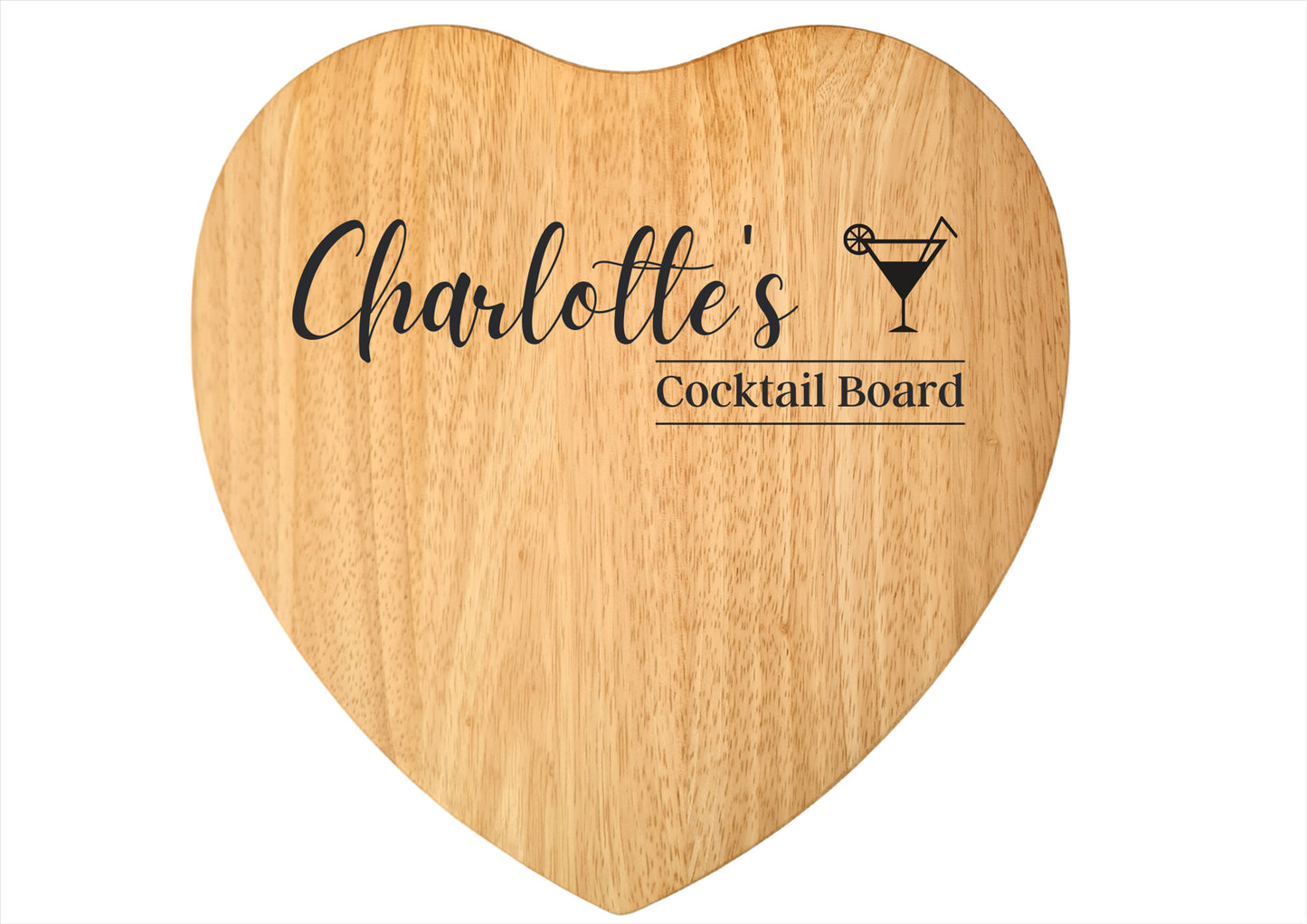 Second Ave Personalised Cocktail Board Kitchen Heart Chopping Board Birthday Xmas Gift