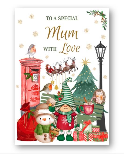 Second Ave Mum Christmas Winter Postbox Xmas Holiday Festive Greetings Card