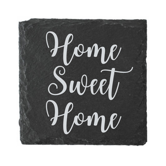 Second Ave Home Sweet Home Natural Rock Slate Drinks Coaster New Home Gift