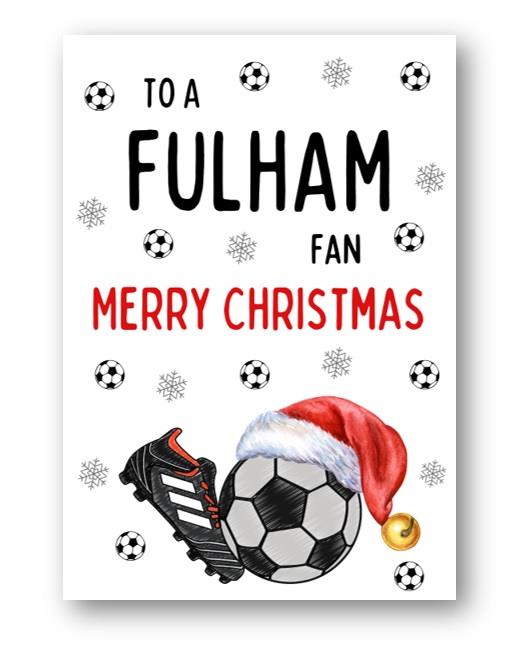 Second Ave Fulham Football Fan Adult Children's Kids Christmas Xmas Holiday Festive Greetings Card