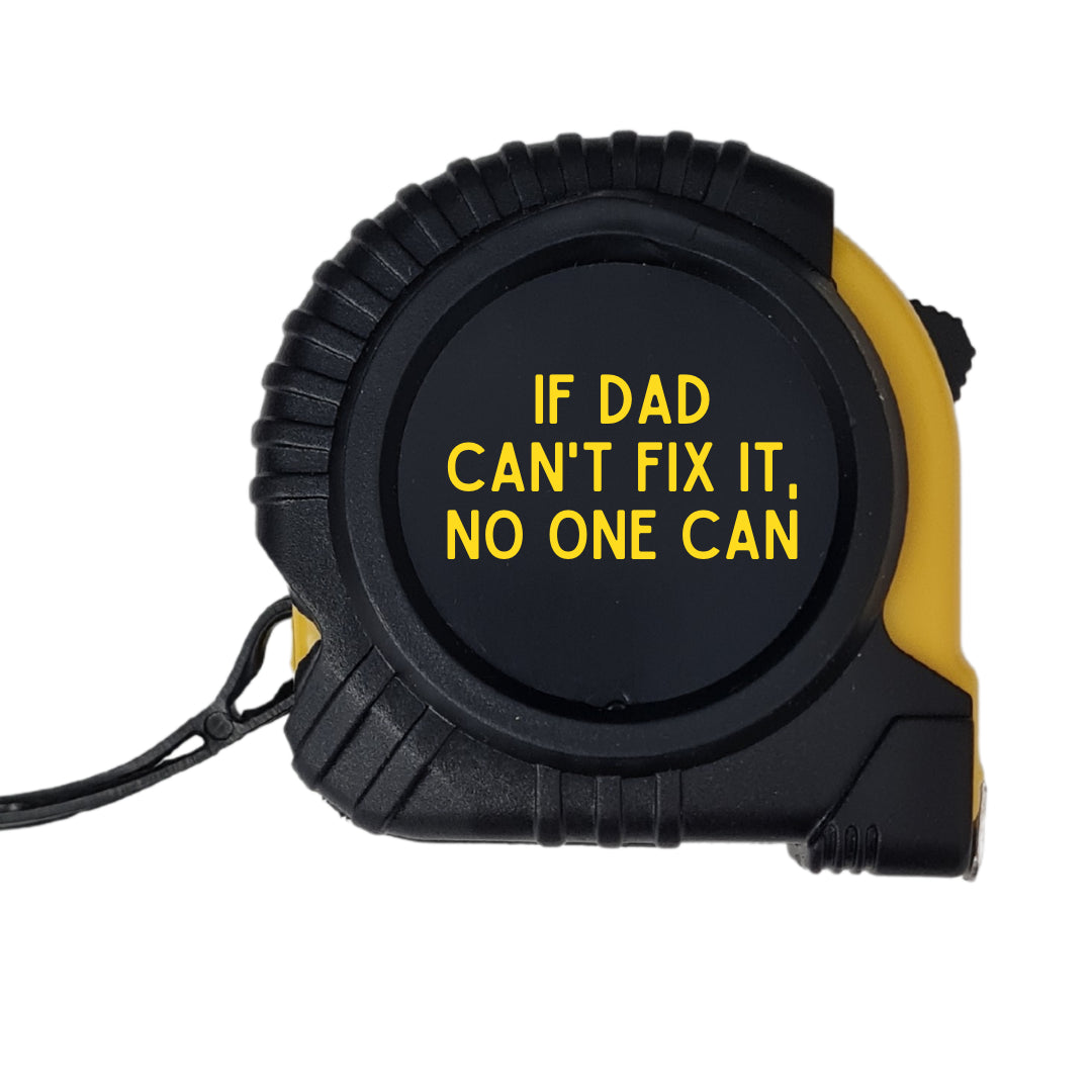 Second Ave If Dad Cant Fix It 3m/10ft Retractable Tape Measure Xmas Birthday Father's Day Gift