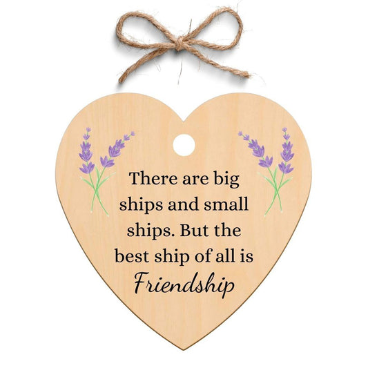 Second Ave Best Ship Of All Is Friendship Hanging Heart Gift Friendship Plaque