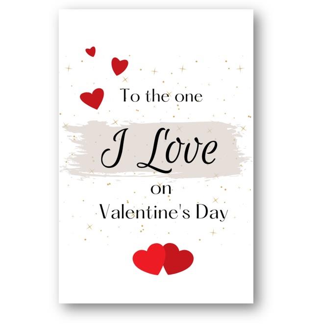 Second Ave To The One I Love Valentine Card Cute Romantic Heart Card - Design 1