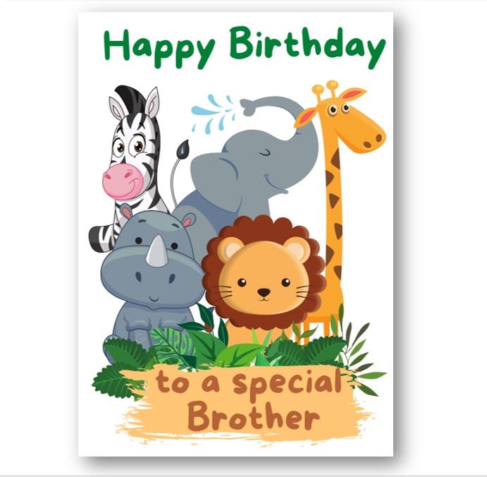 Second Ave Brother Children's Kids Birthday Card For Him Greetings Card