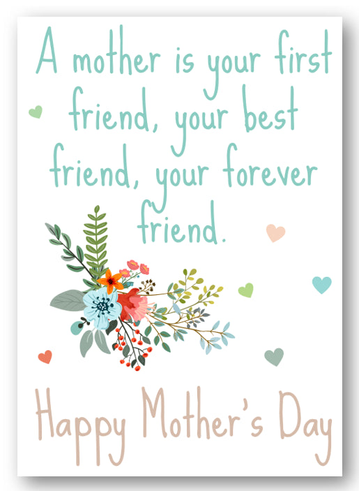 Second Ave Cute Mother First Friend Mother's Day Card For Mum