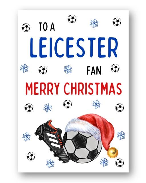 Second Ave Leicester City Football Fan Adult Children's Kids Christmas Xmas Holiday Festive Greetings Card