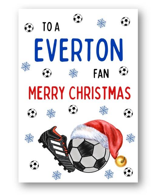 Second Ave Everton Football Fan Adult Children's Kids Christmas Xmas Holiday Festive Greetings Card