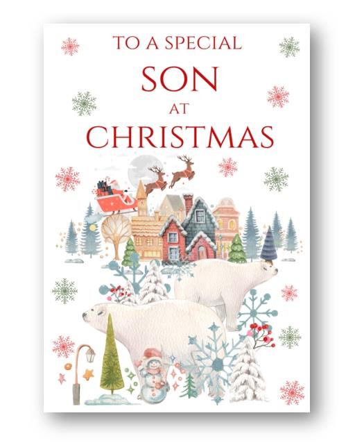 Second Ave Son Christmas Polar Bear Holiday Festive Greetings Card