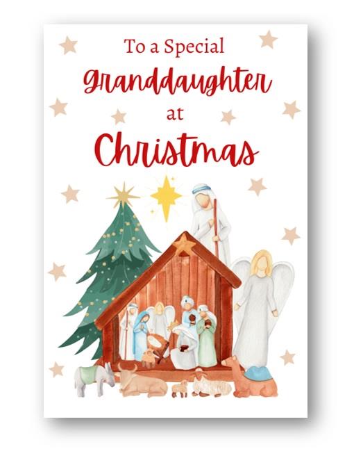 Second Ave Granddaughter Christmas Nativity Xmas Holiday Festive Greetings Card