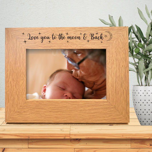 Second Ave Love You To The Moon & Back Oak 6x4 Landscape Picture Photo Frame Gift