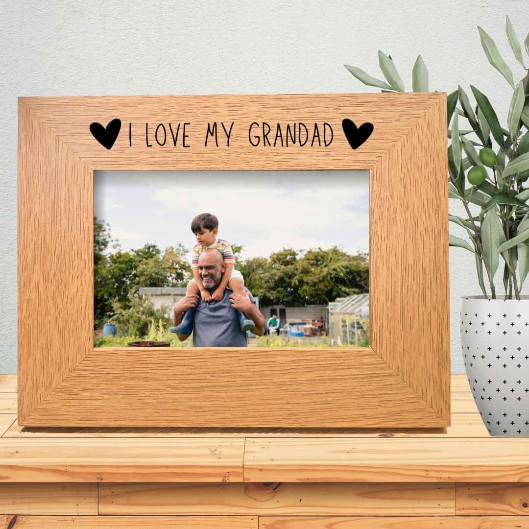 Second Ave Oak 6x4 Landscape Picture Photo Frame I Love My Grandad Gift Father's Day