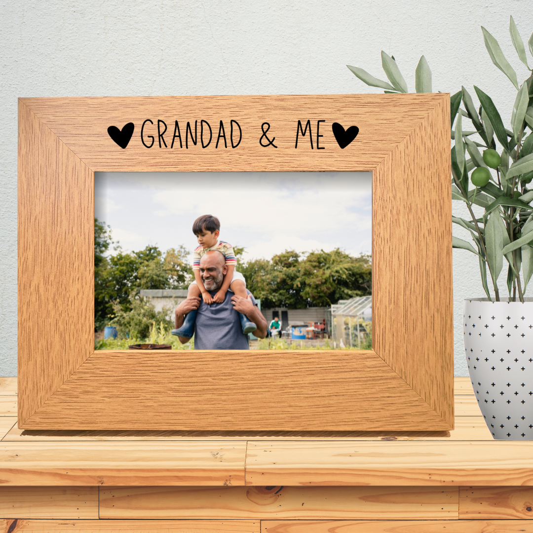 Second Ave Oak 6x4 Landscape Picture Photo Frame Grandad & Me Gift Father's Day