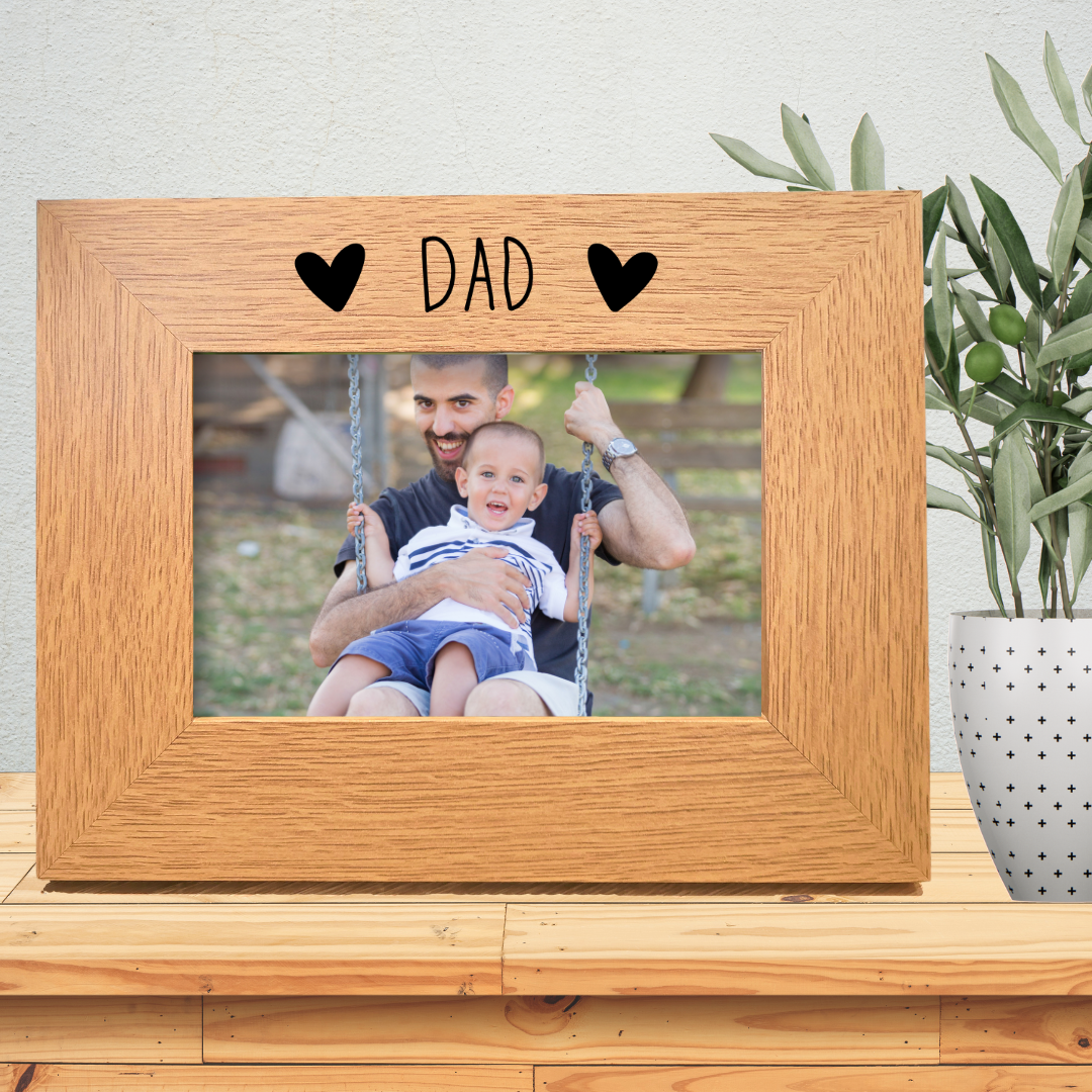 Second Ave Oak 6x4 Landscape Picture Photo Frame Dad Heart Gift Father's Day