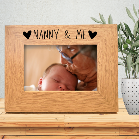 Second Ave Oak 6x4 Landscape Picture Photo Frame Nanny & Me Gift Mother's Day