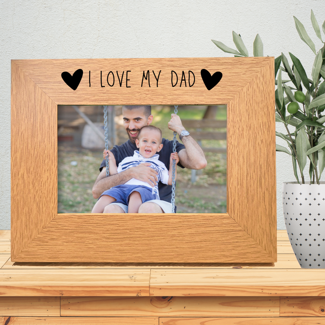 Second Ave Oak 6x4 Landscape Picture Photo Frame I Love My Dad Gift Father's Day