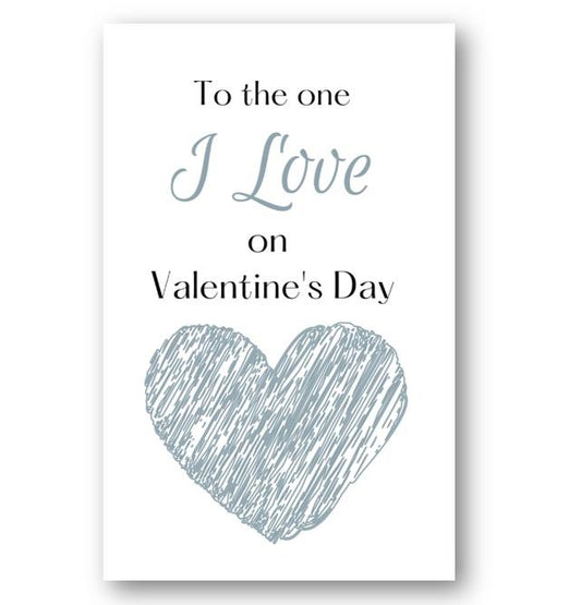 Second Ave To The One I Love Valentine Card Cute Romantic Heart Card - Design 3