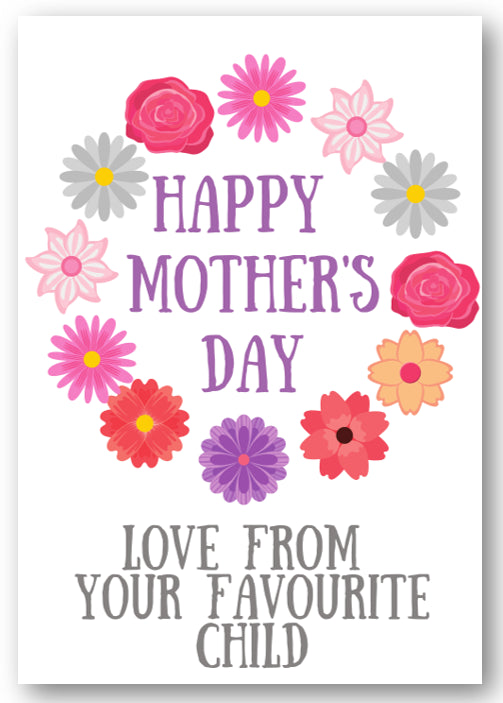 Second Ave Cute/Funny Favourite Child Mother's Day Card For Her