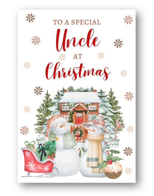 Second Ave Uncle Christmas Snowmen Winter Xmas Holiday Festive Greetings Card