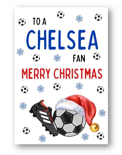 Second Ave Chelsea Football Fan Adult Children's Kids Christmas Xmas Holiday Festive Greetings Card