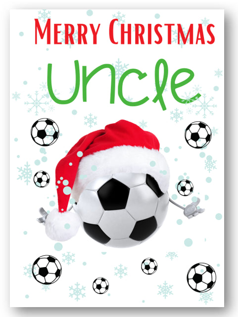 Second Ave Uncle Football Children's Kids Christmas Xmas Holiday Festive Greetings Card