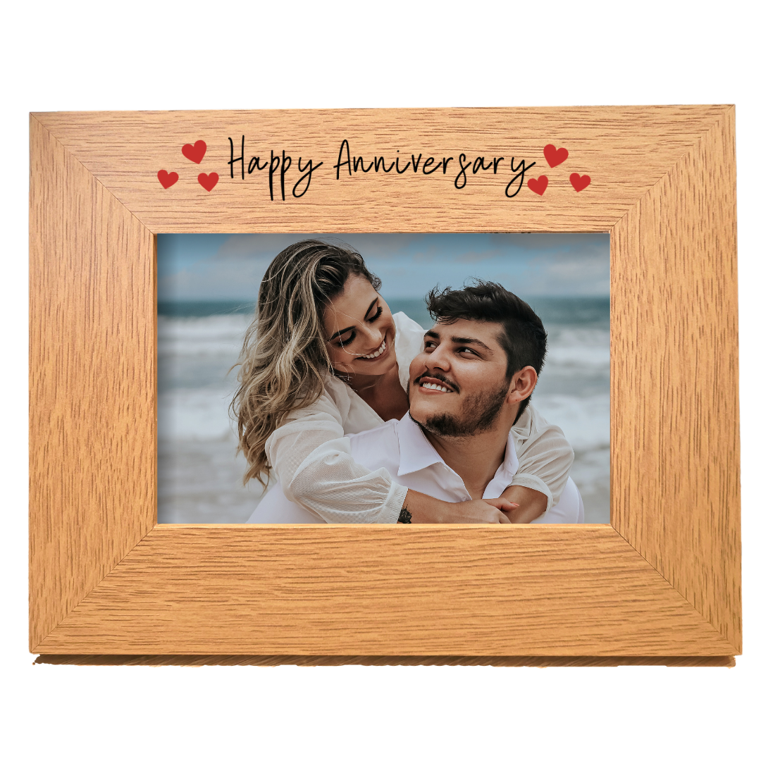 Second Ave Happy Anniversary Oak 6x4 Landscape Picture Photo Frame Gift