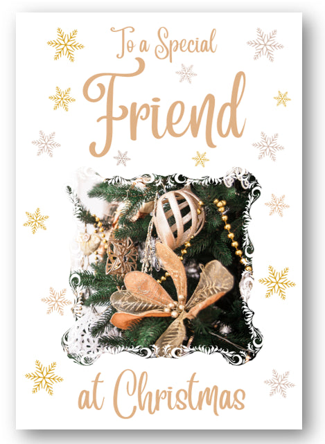 Second Ave Friend Christmas Gold Decoration Xmas Holiday Festive Greetings Card