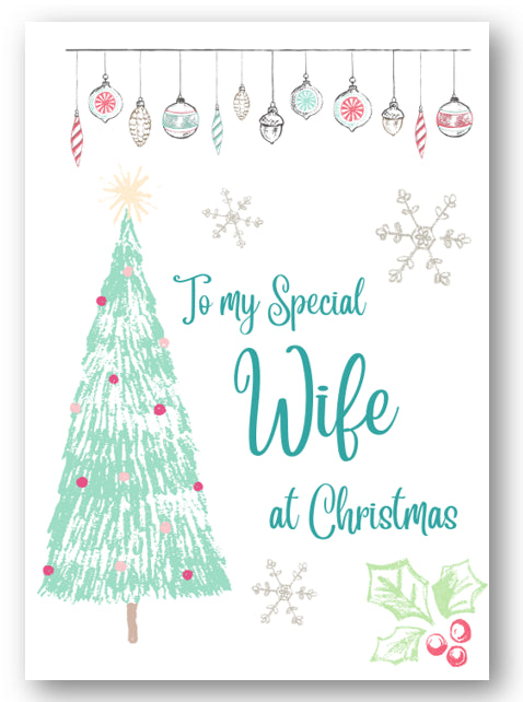 Second Ave Wife Christmas Tree Xmas Holiday Festive Greetings Card