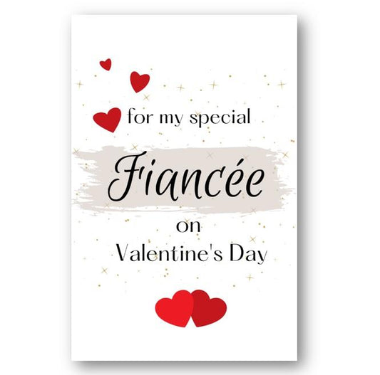 Second Ave Fiancée Valentine Card Cute Romantic Heart Card - Design 1