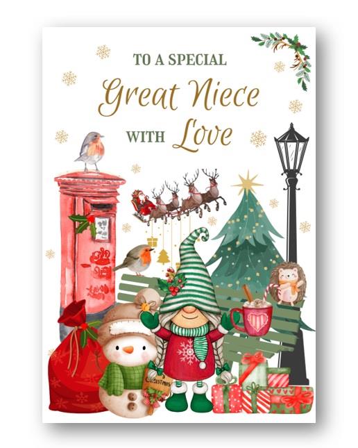 Second Ave Great Niece Christmas Winter Postbox Xmas Holiday Festive Greetings Card